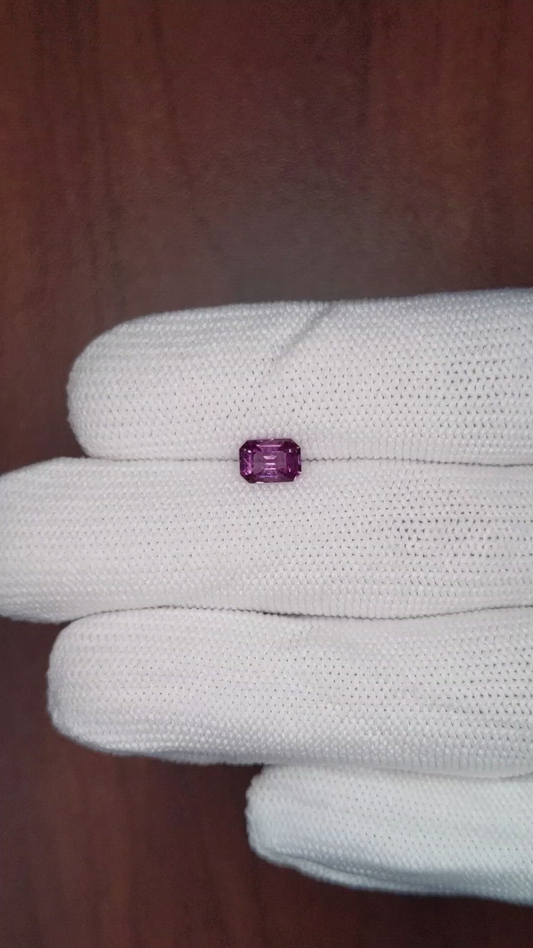 0.93 Ct. Pink Sapphire from Ceylon (Sri Lanka) Size Video