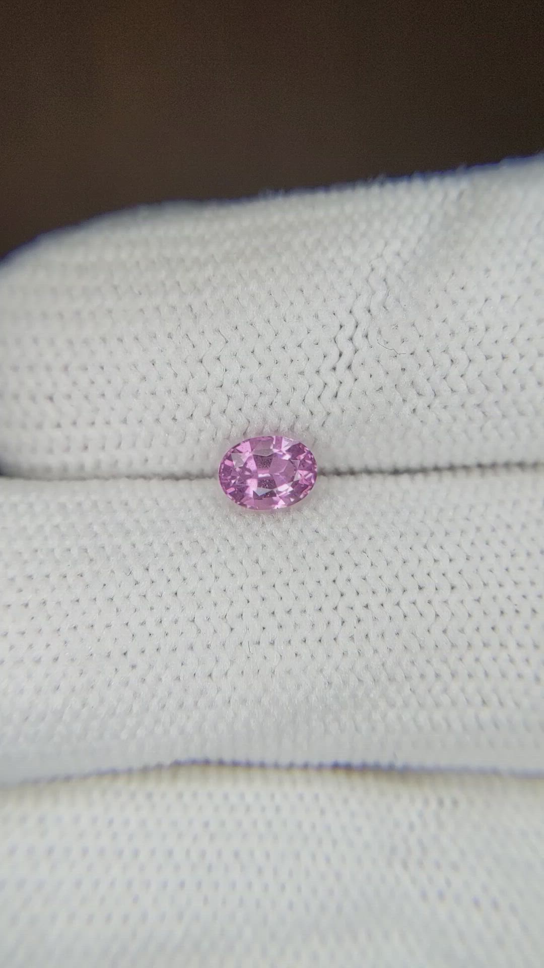 0.53 Ct. Pink Sapphire from Ceylon (Sri Lanka) Size Video