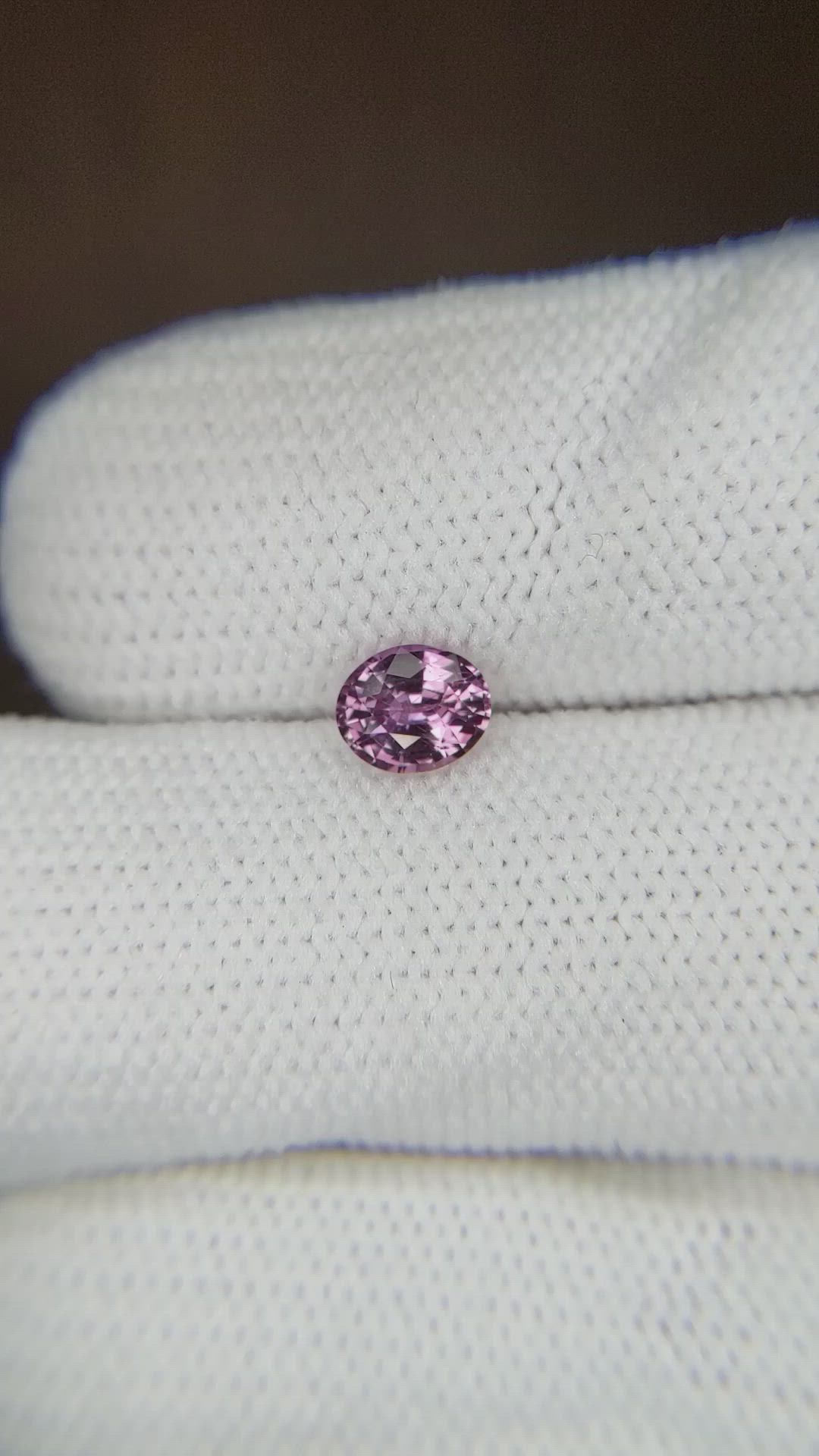 0.59 Ct. Pink Sapphire from Ceylon (Sri Lanka) Size Video