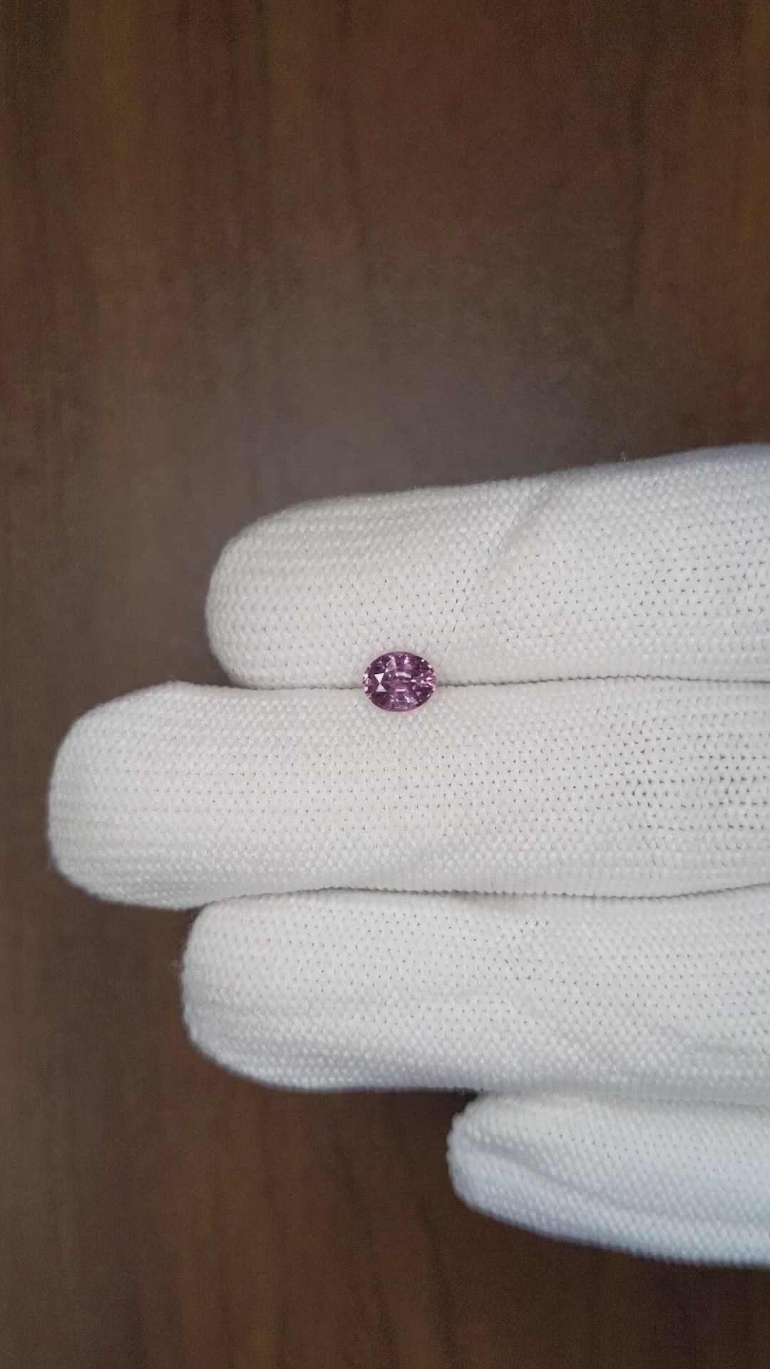 0.59 Ct. Pink Sapphire from Ceylon (Sri Lanka) Size Video