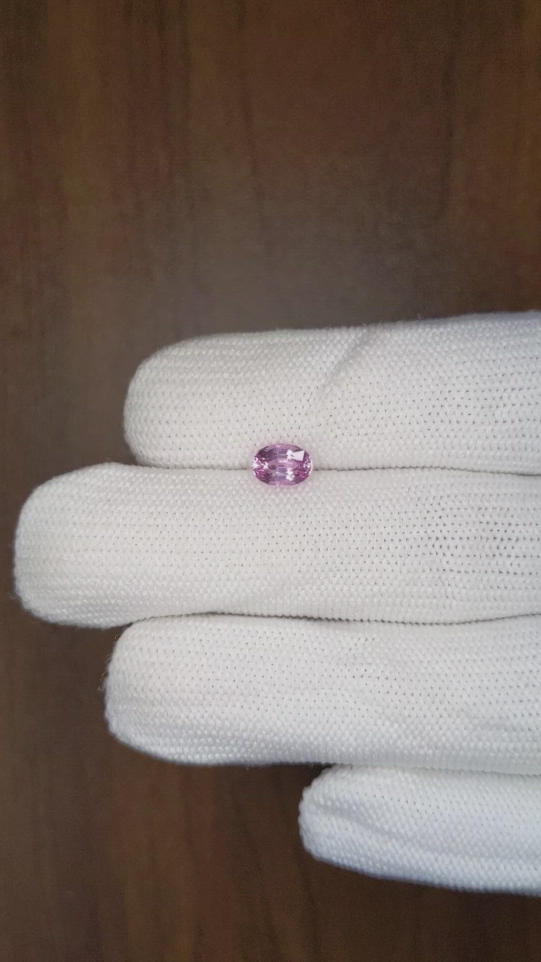 0.82 Ct. Pink Sapphire from Ceylon (Sri Lanka) Size Video
