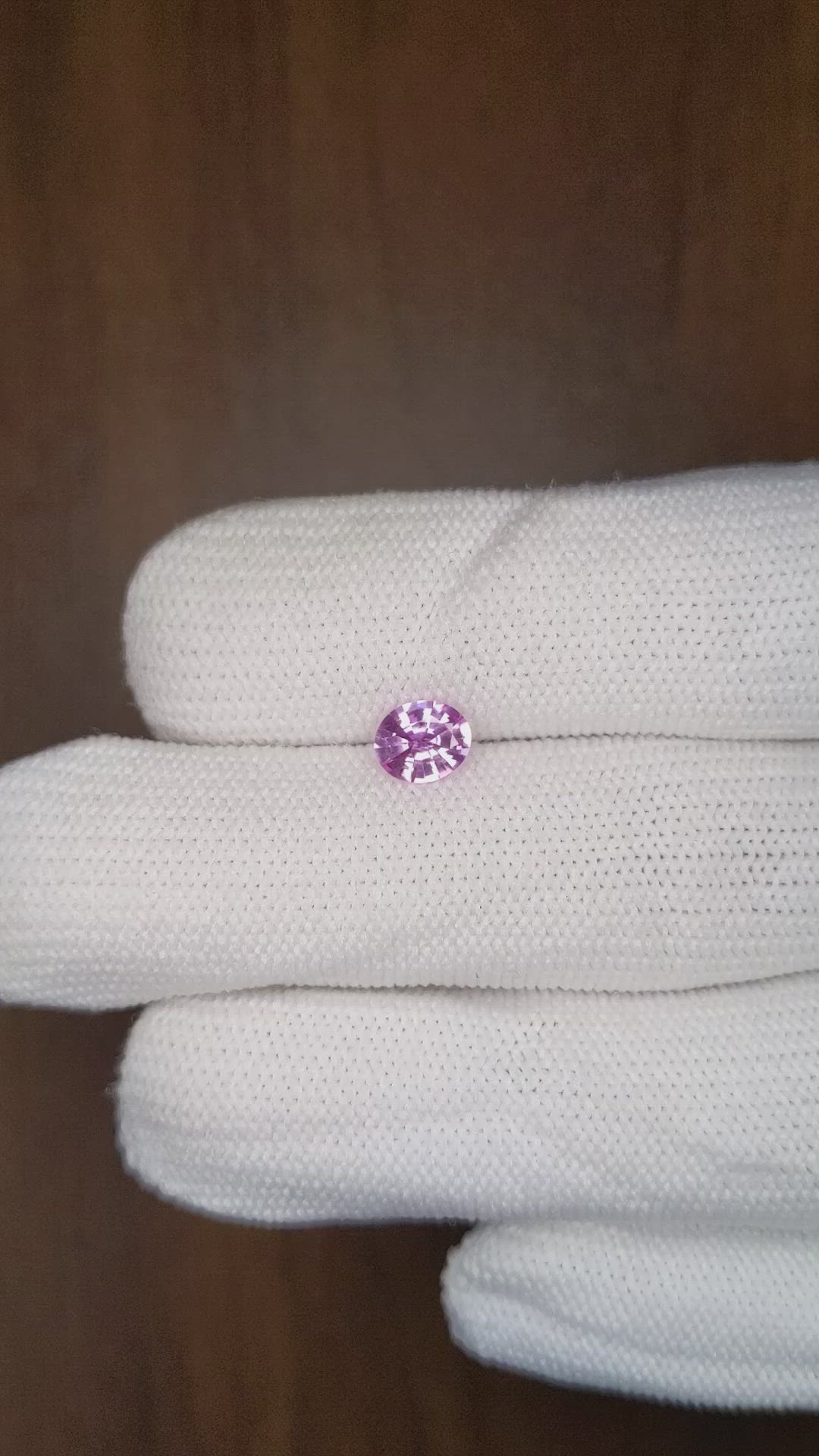 0.72 Ct. Pink Sapphire from Ceylon (Sri Lanka) Size Video