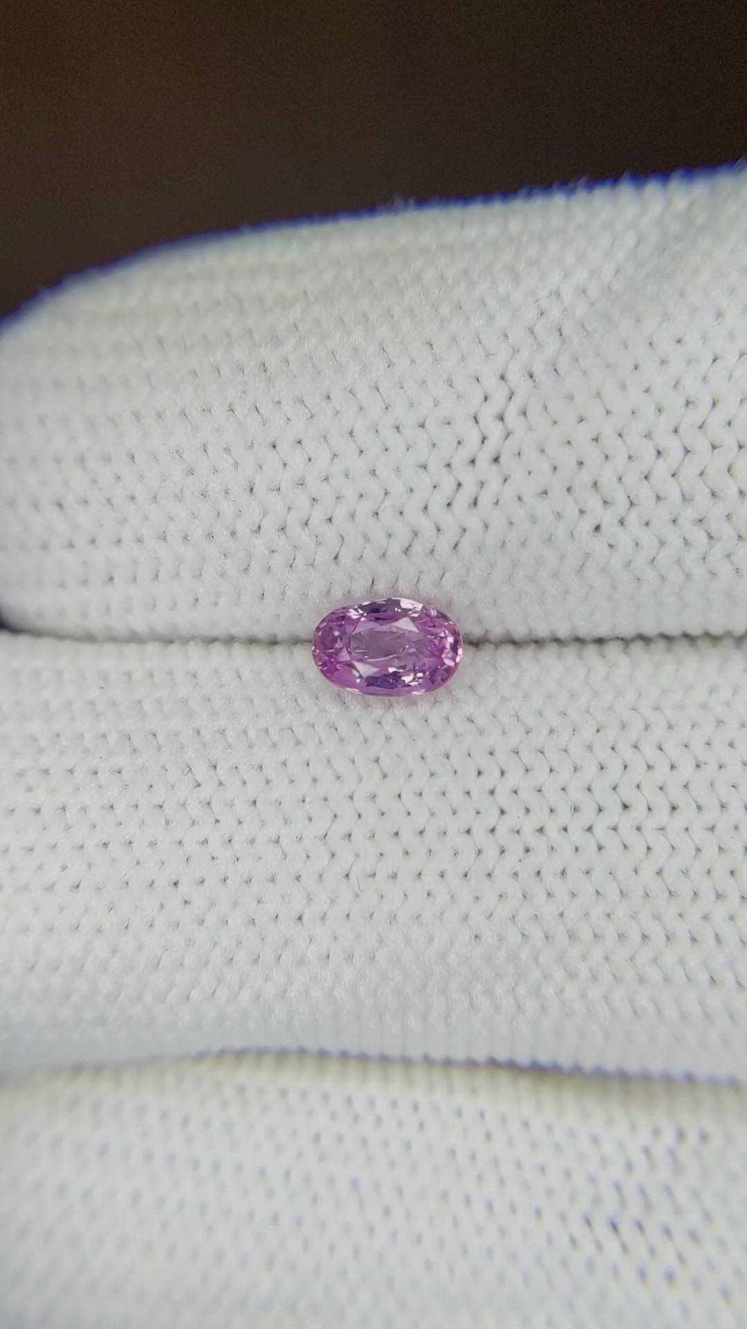 0.52 Ct. Pink Sapphire from Ceylon (Sri Lanka) Size Video