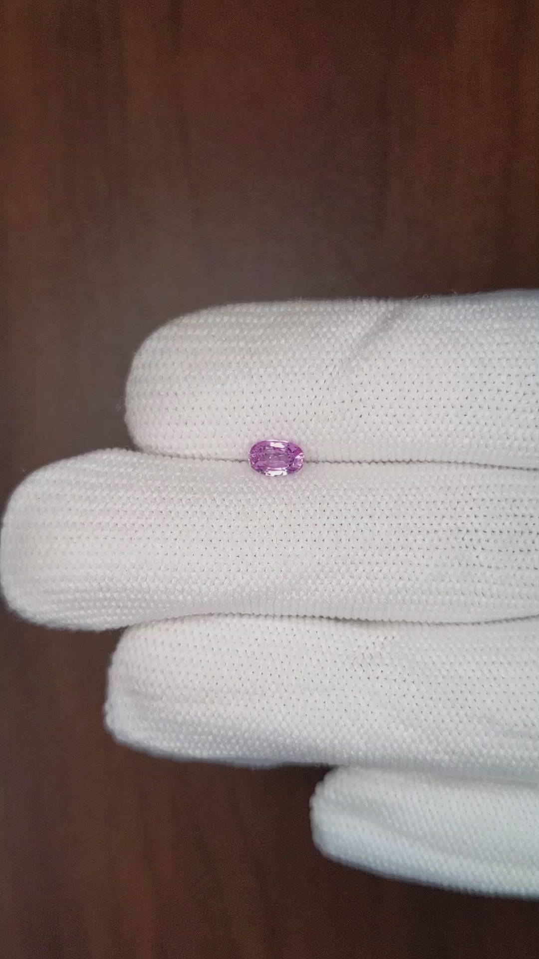0.52 Ct. Pink Sapphire from Ceylon (Sri Lanka) Size Video