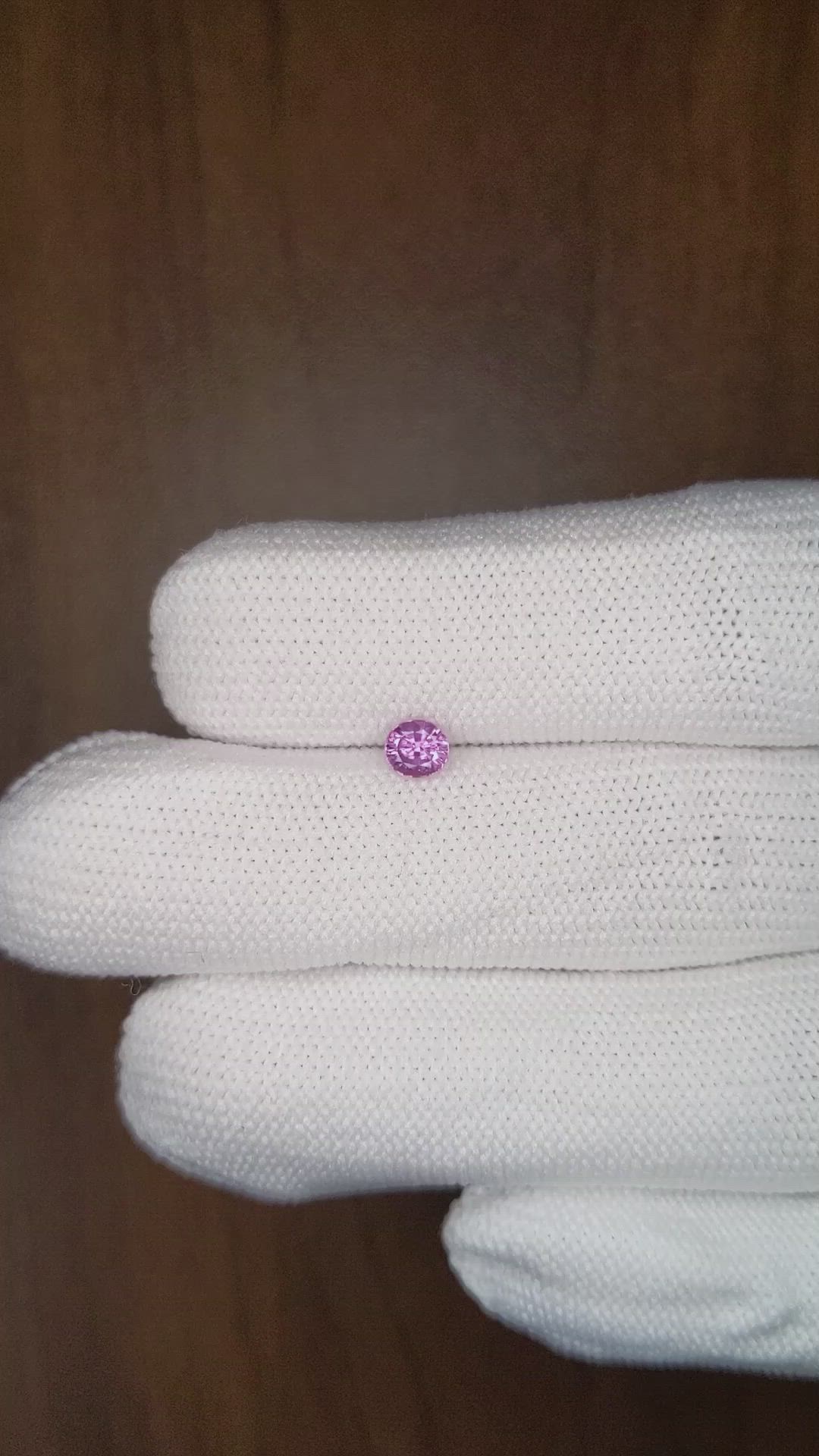 0.41 Ct. Pink Sapphire from Ceylon (Sri Lanka) Size Video