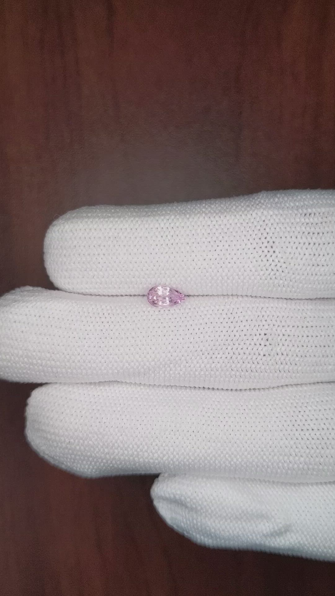 0.63 Ct. Pink Sapphire from Ceylon (Sri Lanka) Size Video