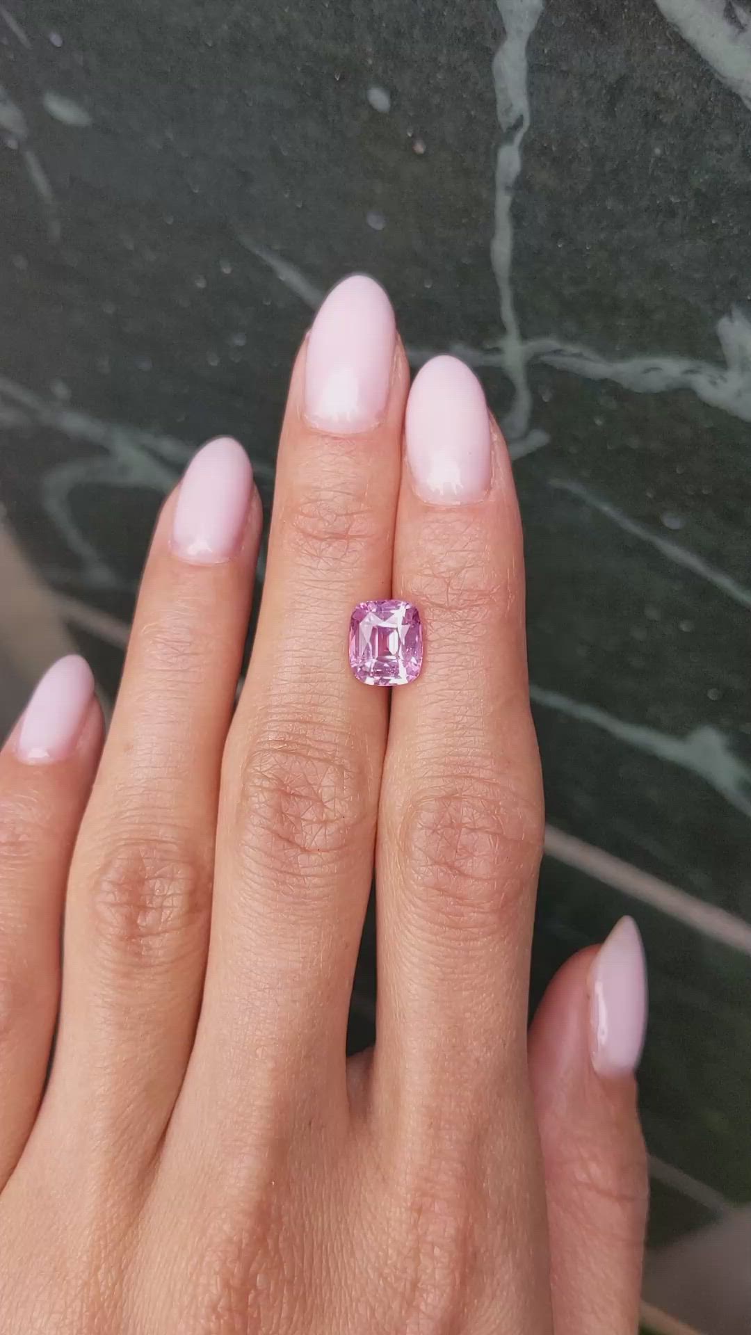 3.33 Ct. Purplish Pink Sapphire from Ceylon (Sri Lanka) Size Video