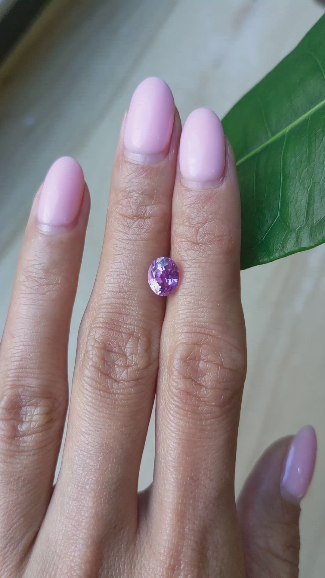 2.12 Ct. Purplish Pink Sapphire from Ceylon (Sri Lanka) Size Video