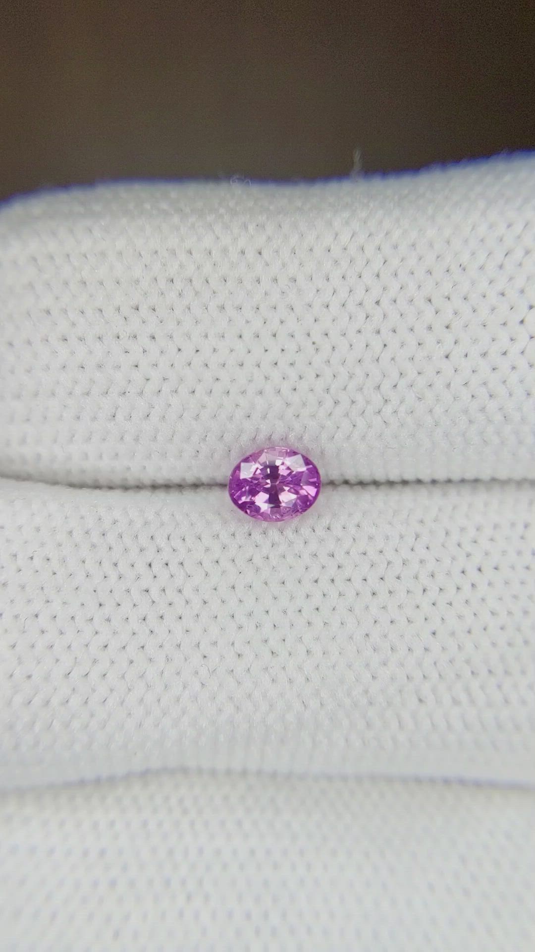 0.52 Ct. Pink Sapphire from Ceylon (Sri Lanka) Size Video