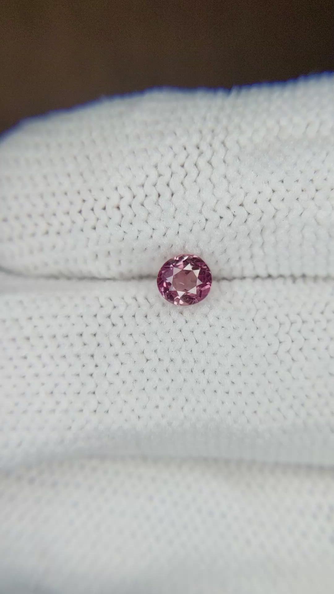 0.58 Ct. Pink Sapphire from Ceylon (Sri Lanka) Size Video