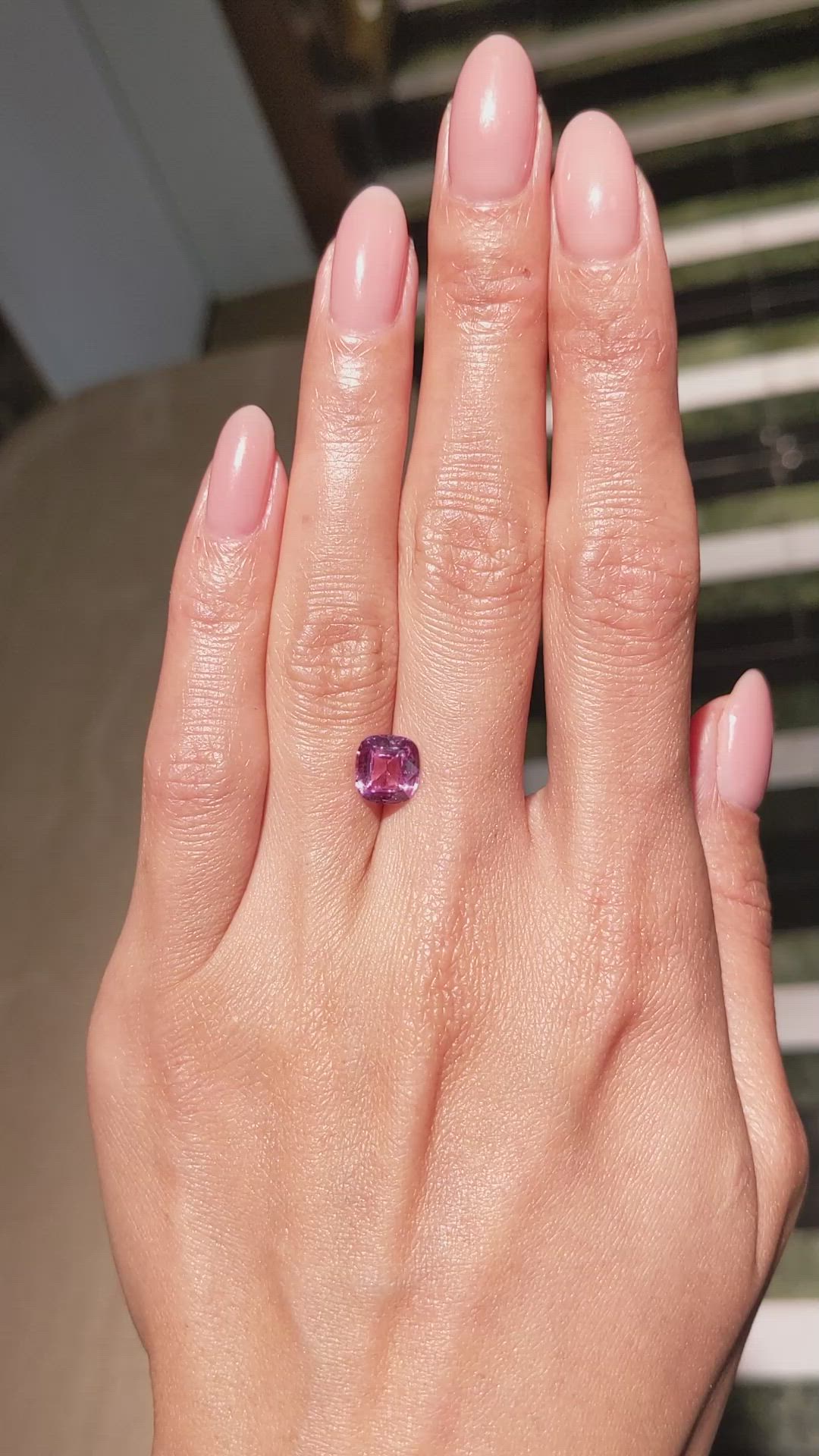 2.08 Ct. Pink Sapphire from Ceylon (Sri Lanka) Size Video