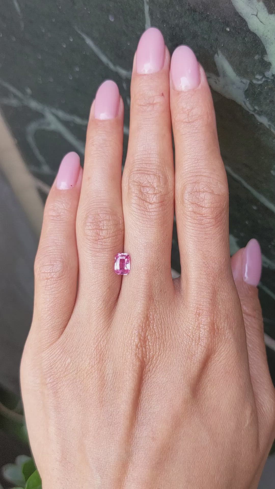 1.26 Ct. Pink Sapphire from Ceylon (Sri Lanka) Size Video