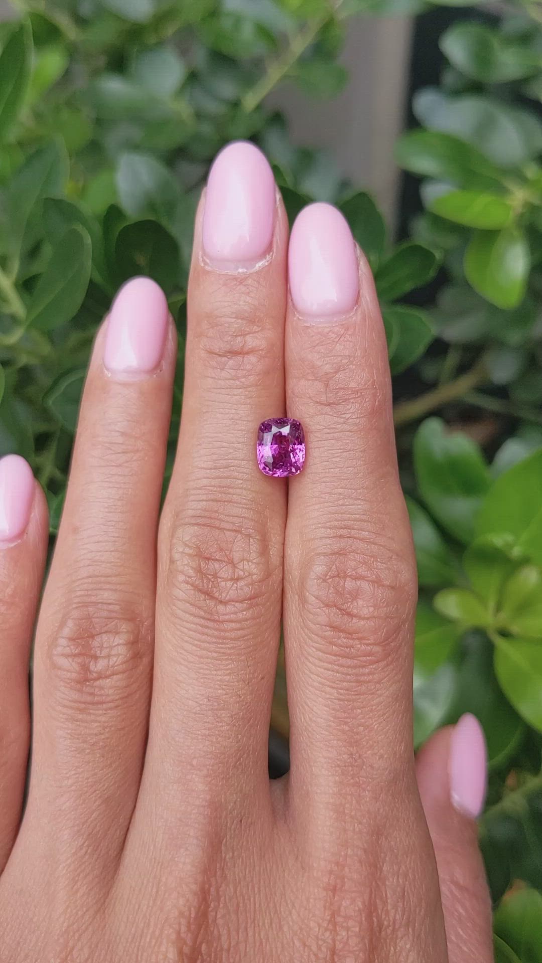 2.38 Ct. Purplish Pink Sapphire from Ceylon (Sri Lanka) Size Video