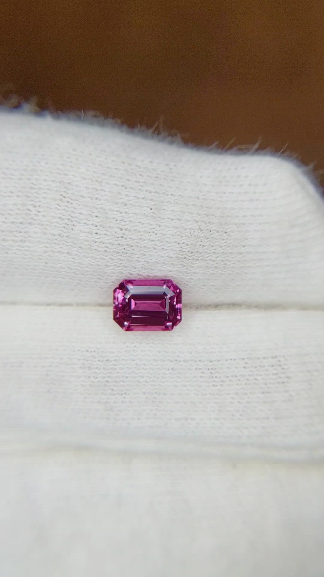 1.11 Ct. Purplish Pink Sapphire from Ceylon (Sri Lanka) Size Video