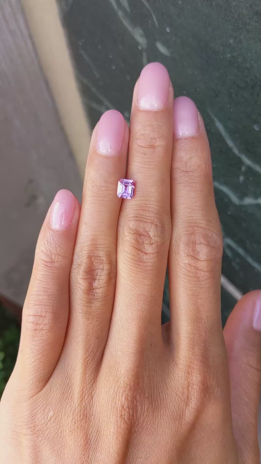 1.17 Ct. Pink Sapphire from Ceylon (Sri Lanka) Size Video