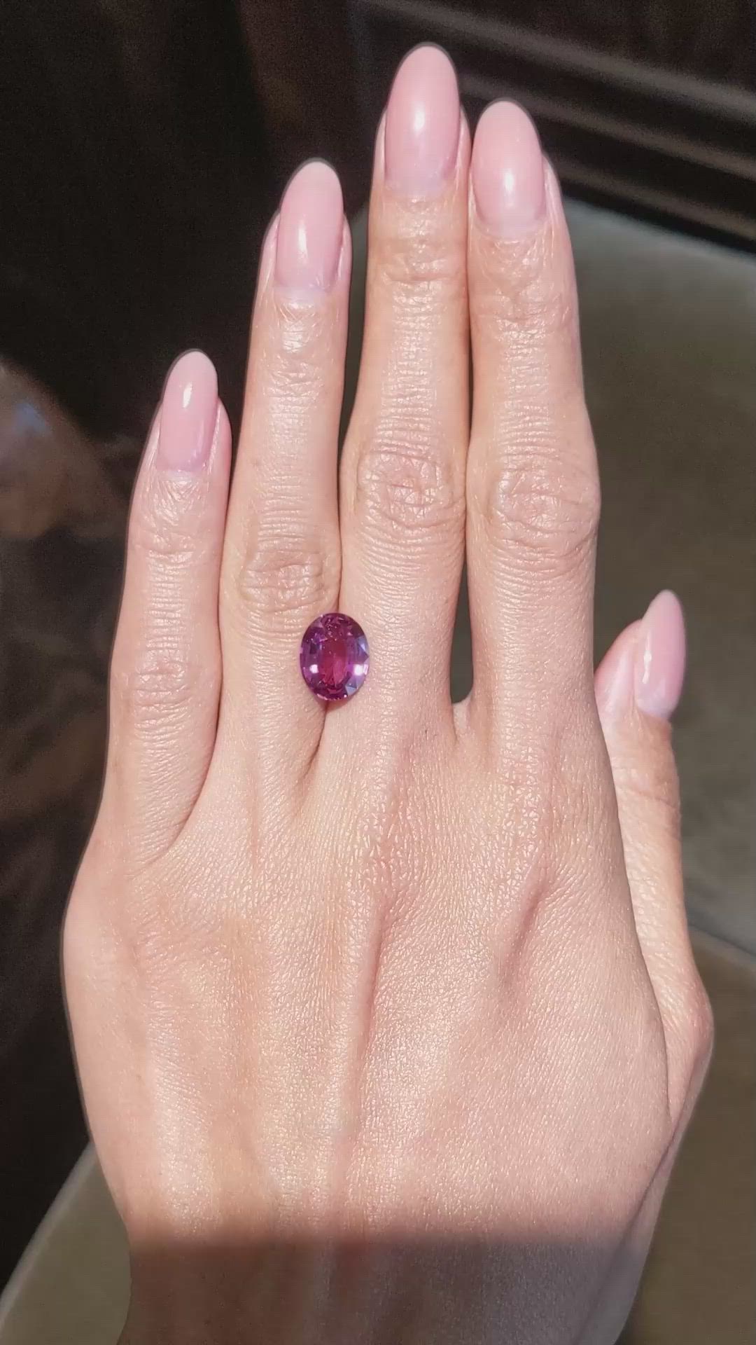 3.98 Ct. Pink Sapphire from Madagascar Size Video