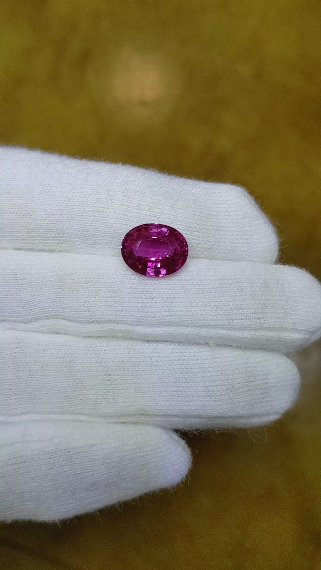 3.98 Ct. Pink Sapphire from Madagascar Size Video