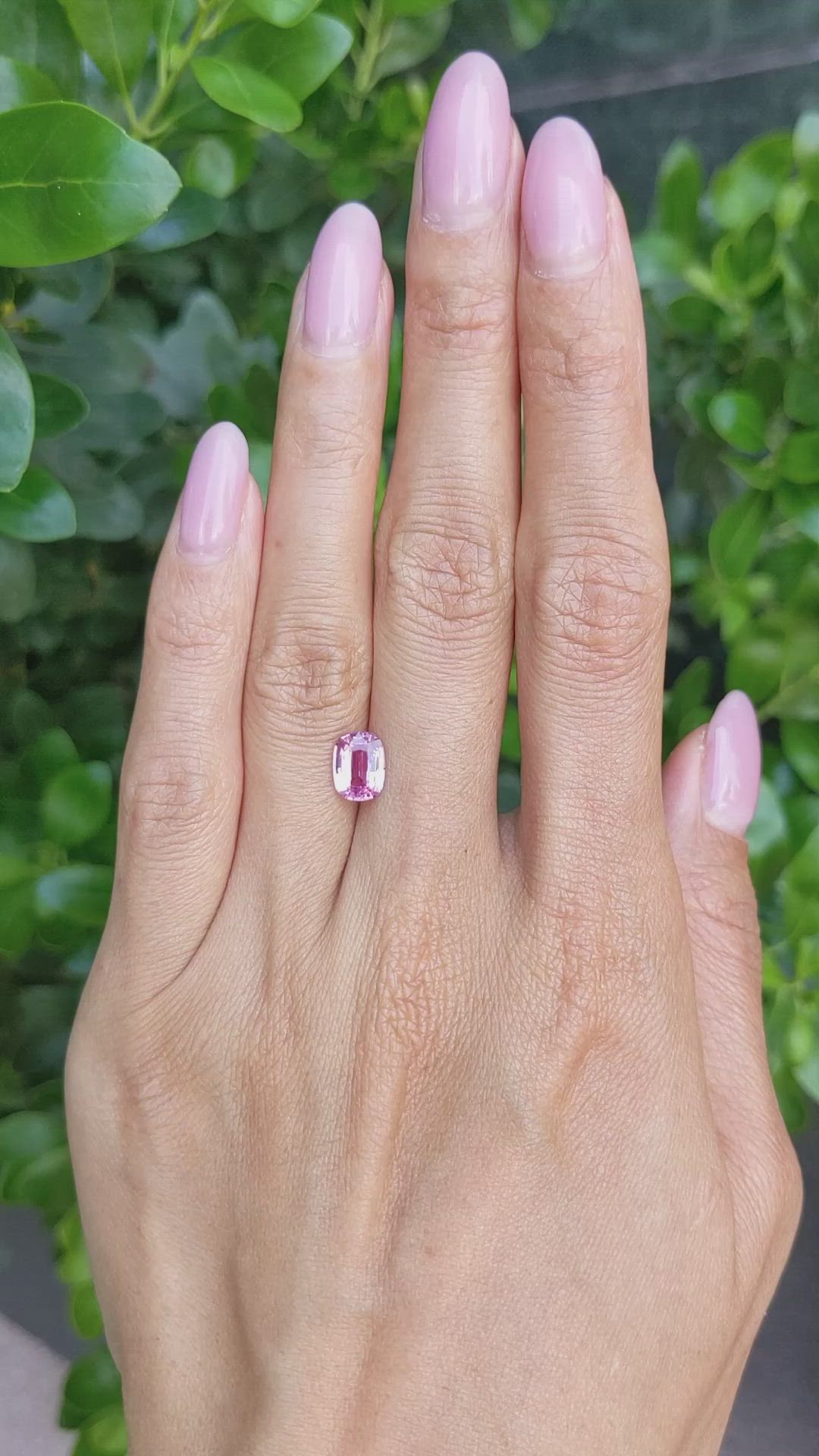 1.52 Ct. Purplish Pink Sapphire from Madagascar Size Video