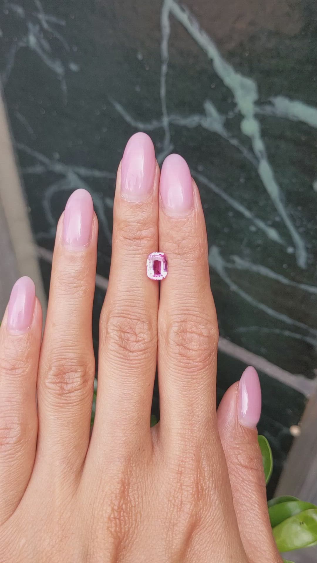 1.52 Ct. Purplish Pink Sapphire from Madagascar Size Video