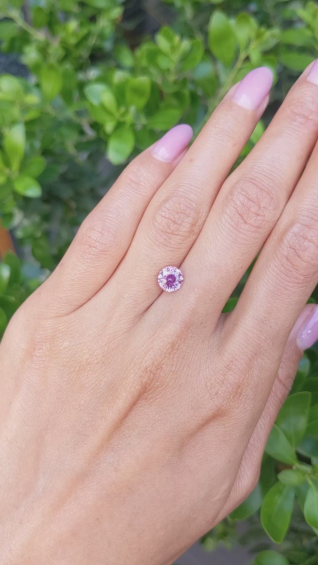 2.02 Ct. Purplish Pink Sapphire from Ceylon (Sri Lanka) Size Video