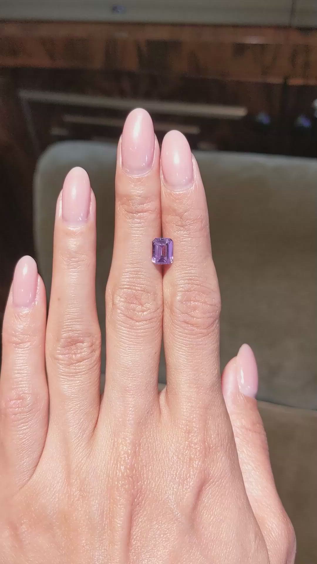 1.88 Ct. Purplish Pink Sapphire from Ceylon (Sri Lanka) Size Video