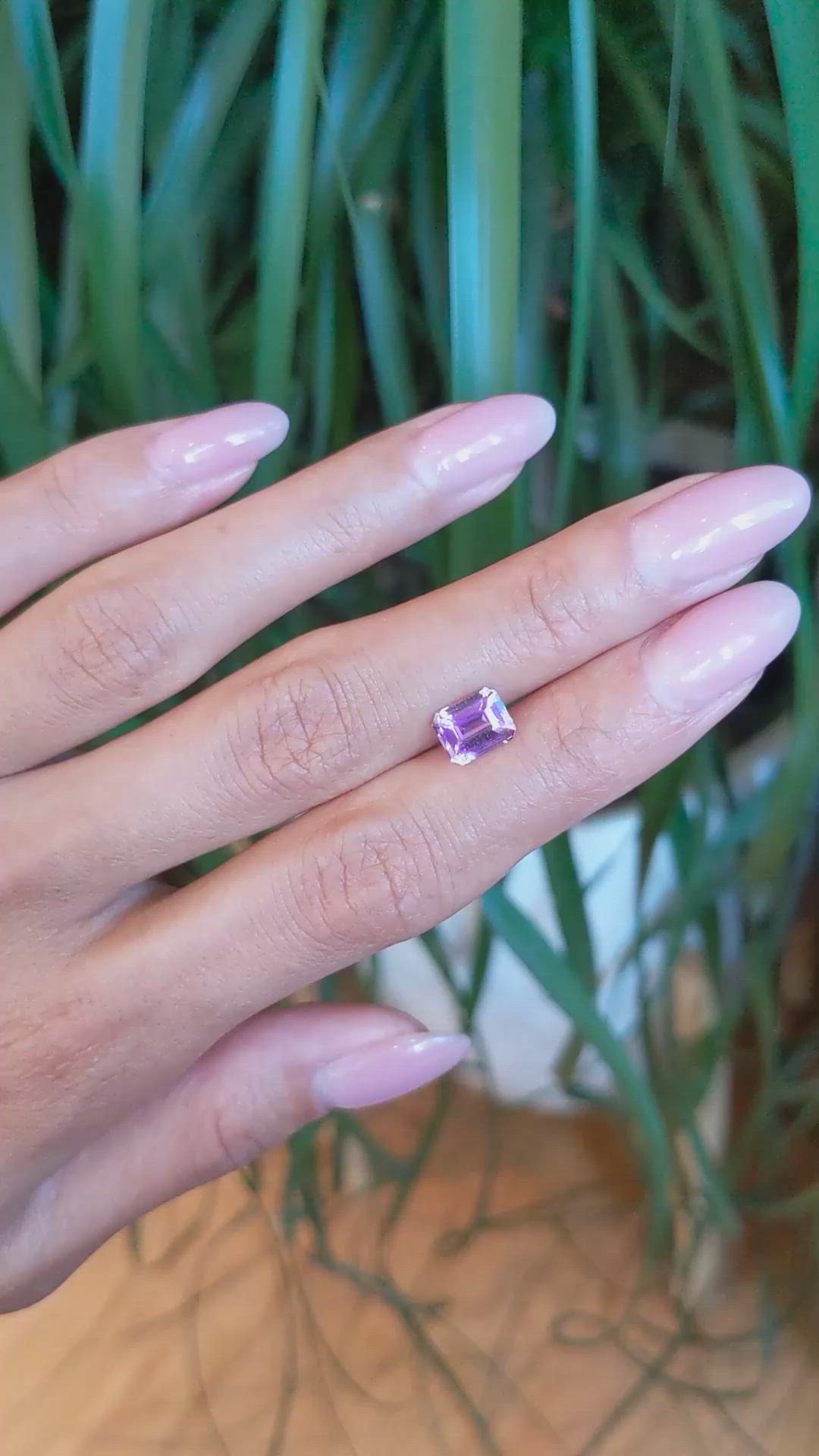 1.88 Ct. Purplish Pink Sapphire from Ceylon (Sri Lanka) Size Video