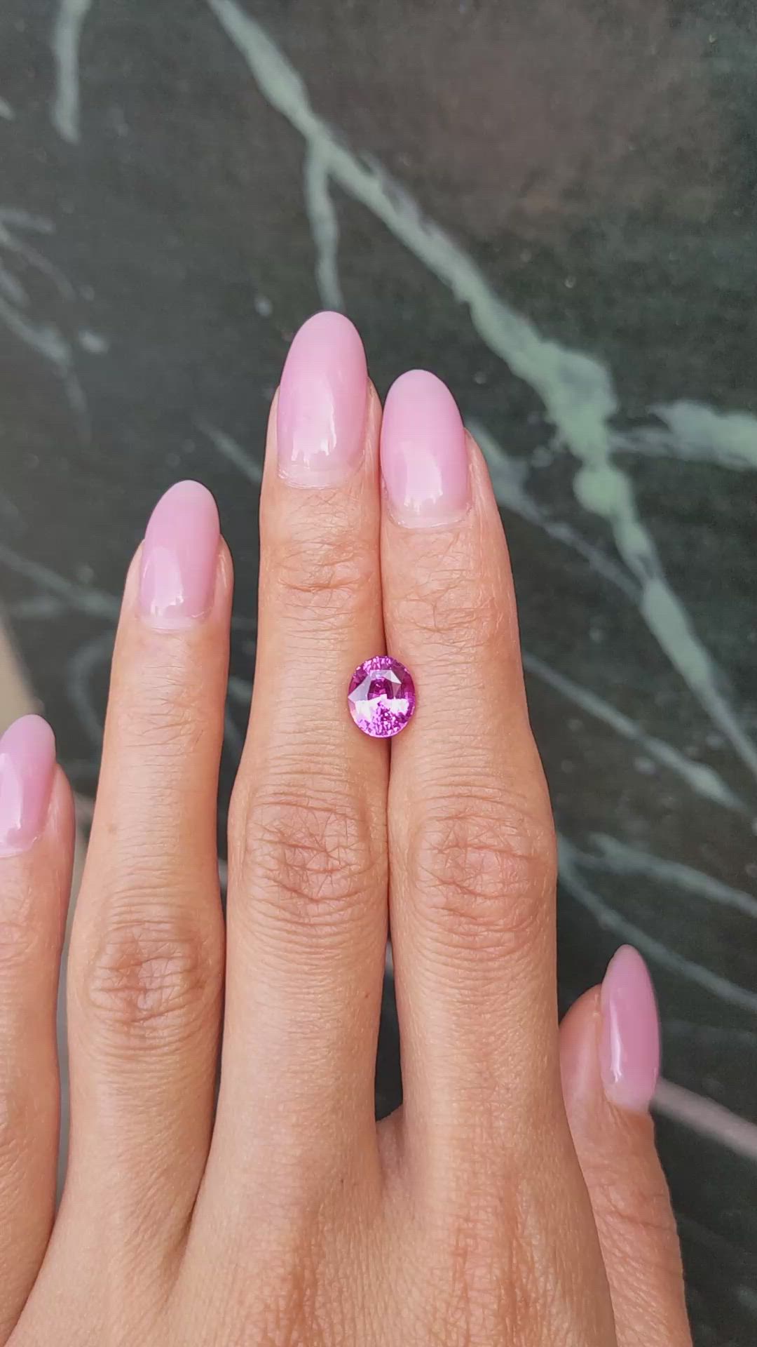 2.37 Ct. Pink Sapphire from Madagascar Size Video
