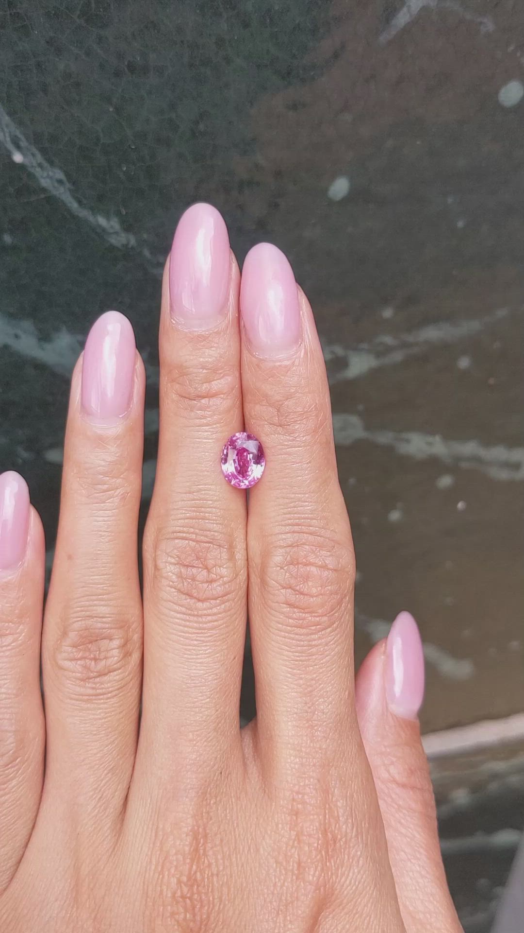 2.13 Ct. Purplish Pink Sapphire from Madagascar Size Video
