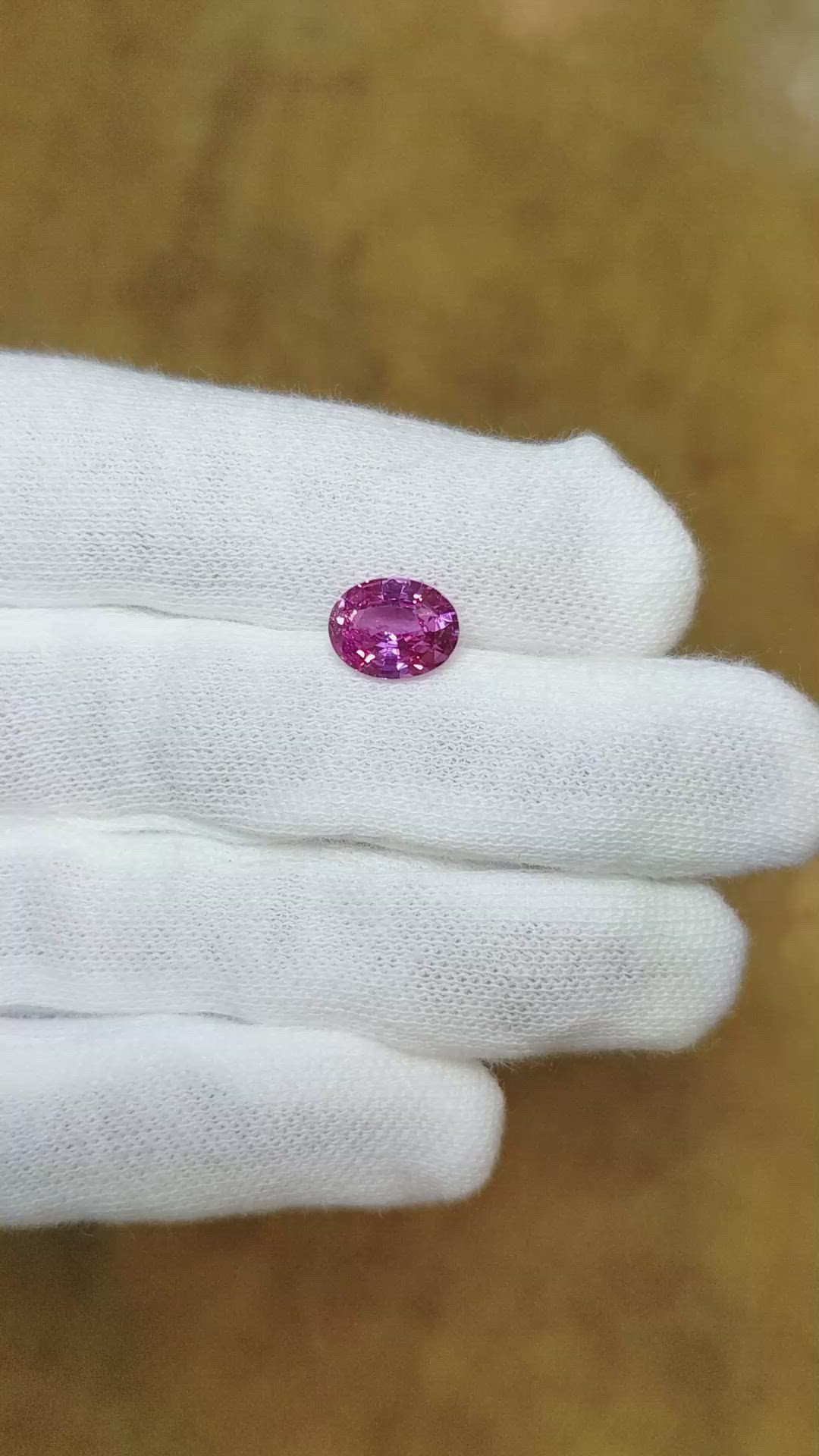 2.13 Ct. Purplish Pink Sapphire from Madagascar Size Video