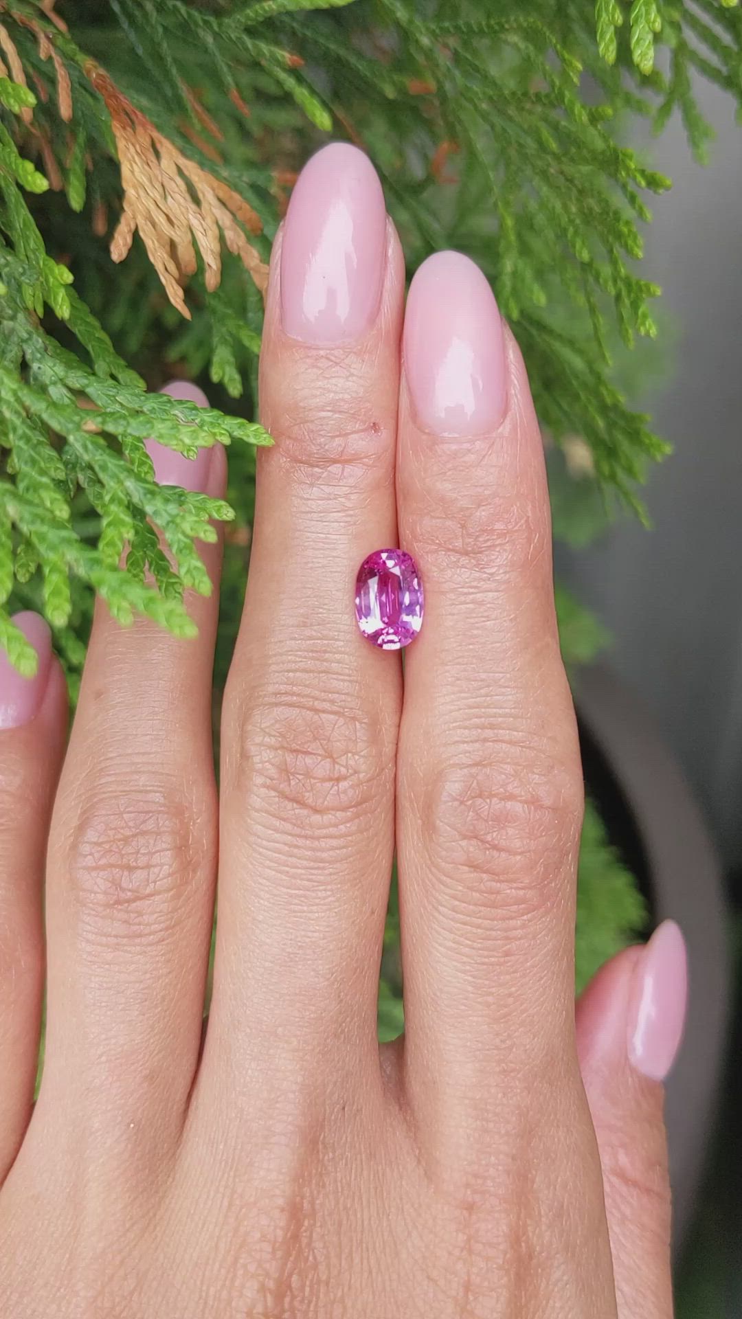 2.06 Ct. Pink Sapphire from Ceylon (Sri Lanka) Size Video