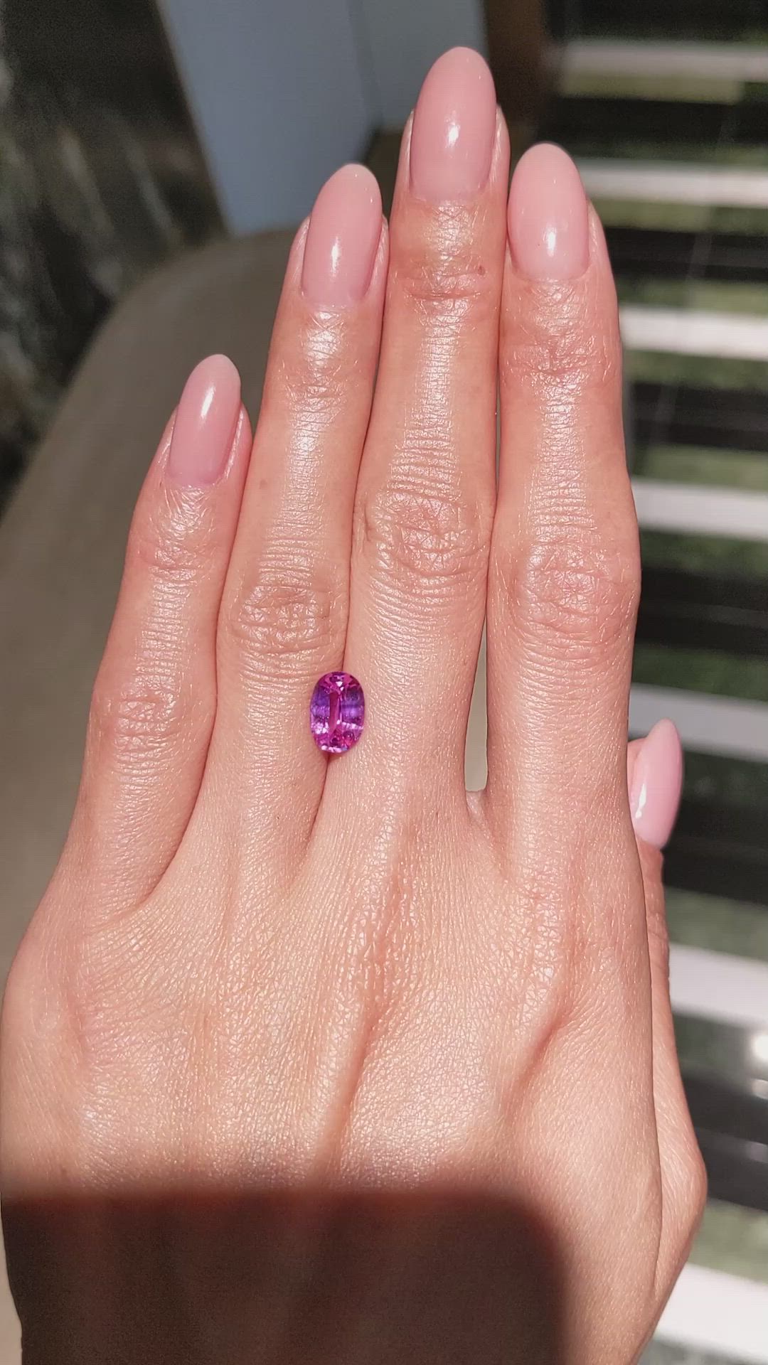2.06 Ct. Pink Sapphire from Ceylon (Sri Lanka) Size Video