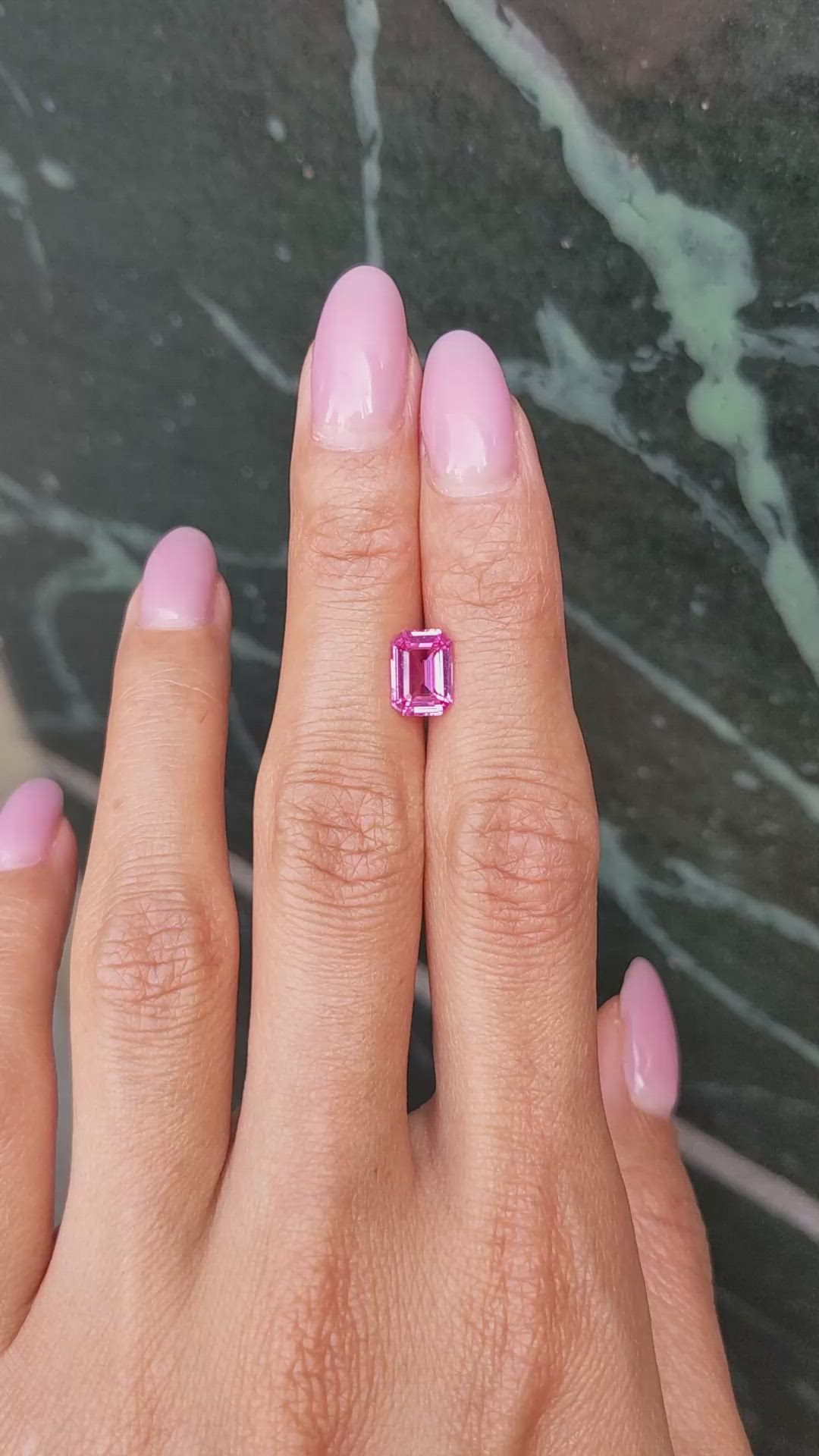 2.03 Ct. Pink Sapphire from Madagascar Size Video
