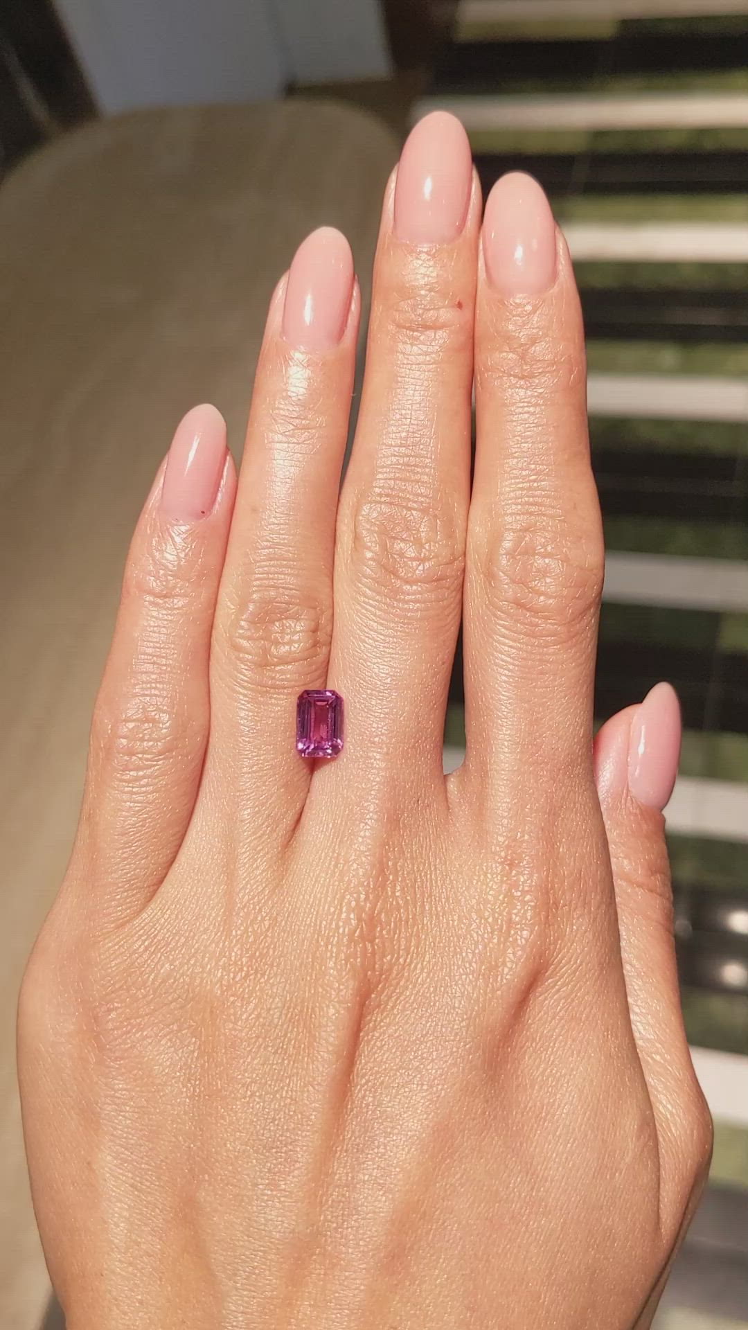 2.06 Ct. Pink Sapphire from Ceylon (Sri Lanka) Size Video