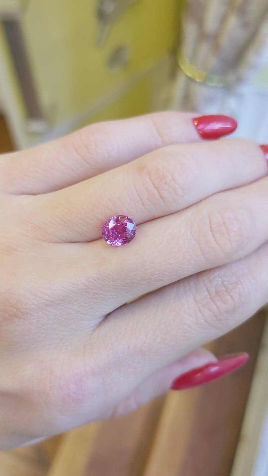 2.15 Ct. Pink Sapphire from Madagascar Size Video