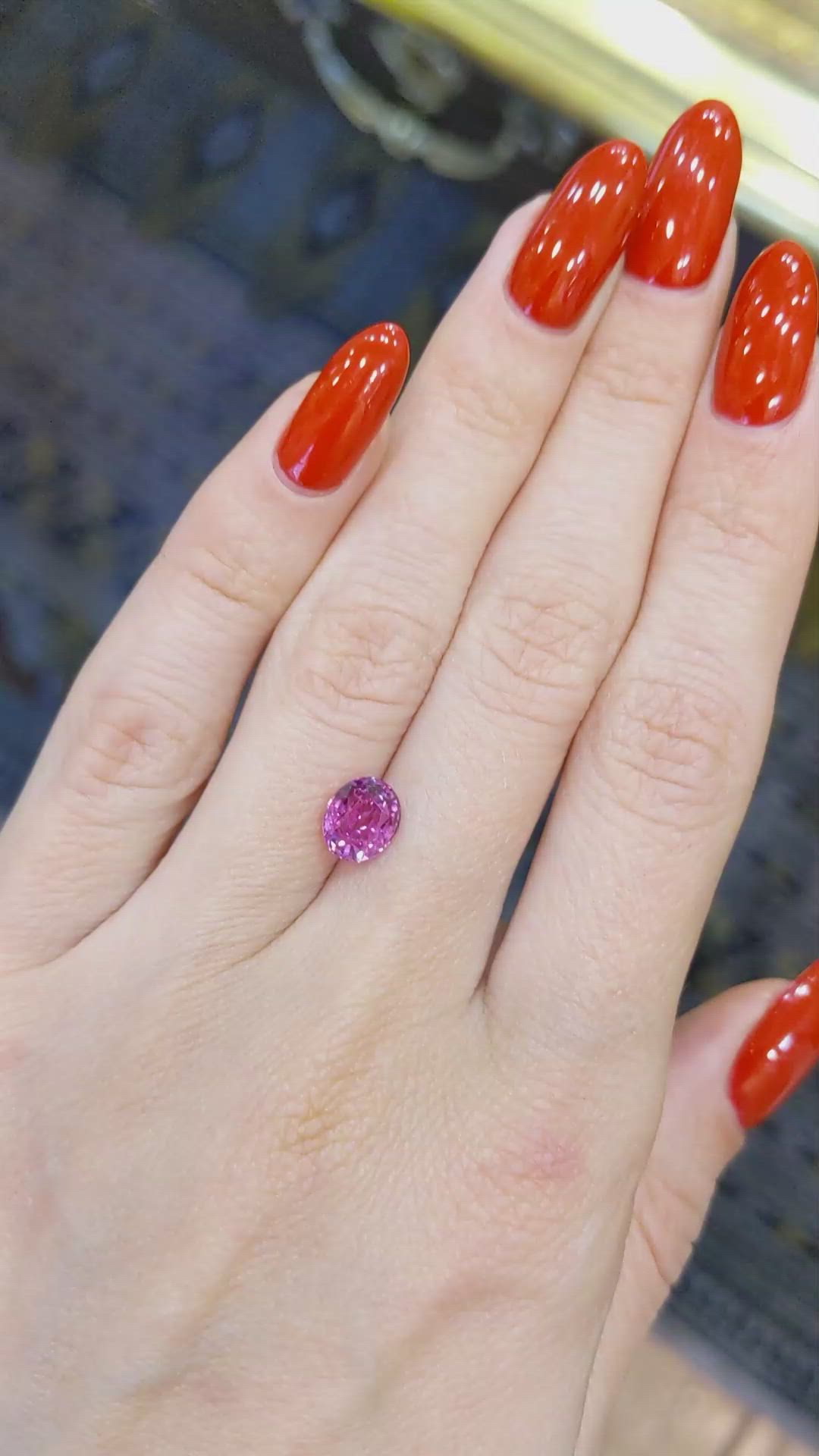 2.15 Ct. Pink Sapphire from Madagascar Size Video