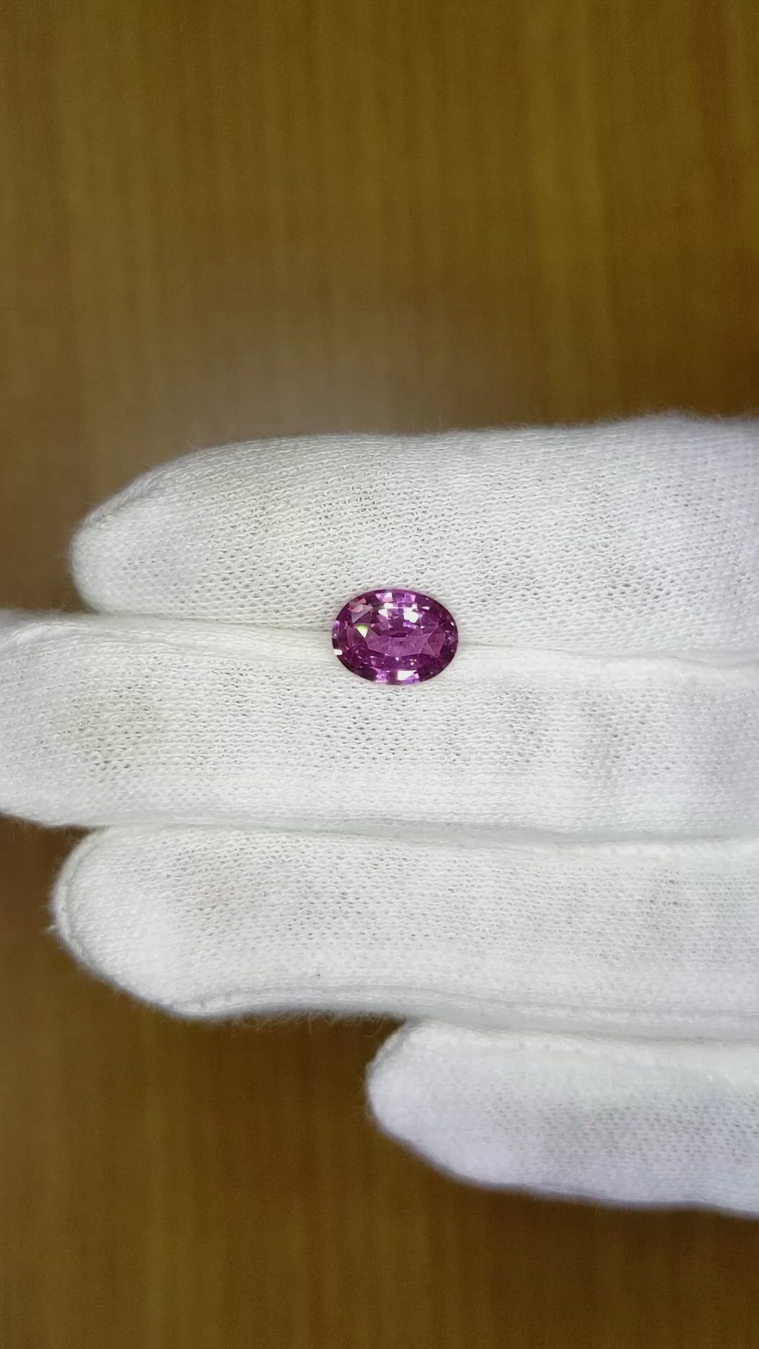 2.08 Ct. Pink Sapphire from Ceylon (Sri Lanka) Size Video