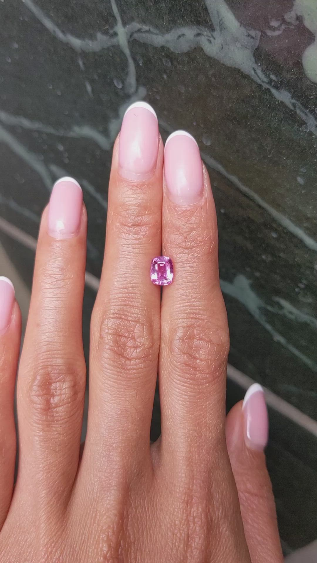 1.44 Ct. Purplish Pink Sapphire from Ceylon (Sri Lanka) Size Video