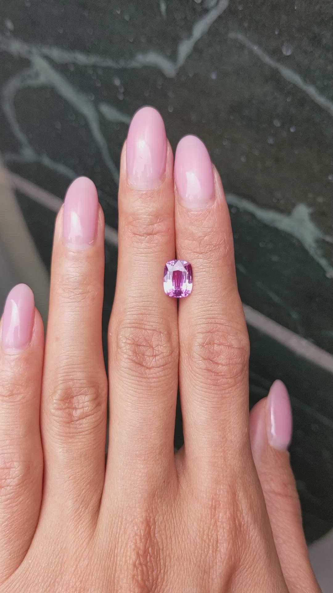 2.11 Ct. Pink Sapphire from Ceylon (Sri Lanka) Size Video