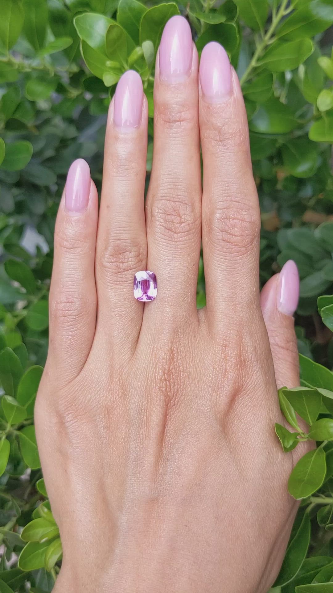 2.11 Ct. Pink Sapphire from Ceylon (Sri Lanka) Size Video