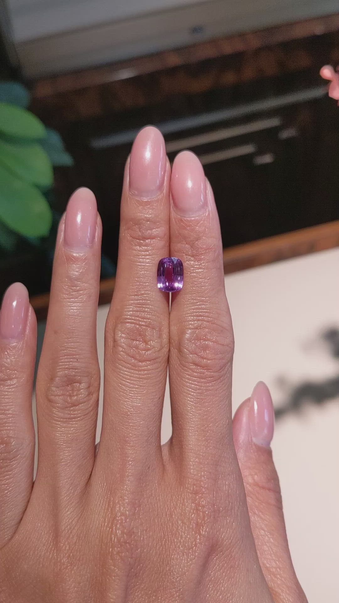 2.11 Ct. Pink Sapphire from Ceylon (Sri Lanka) Size Video