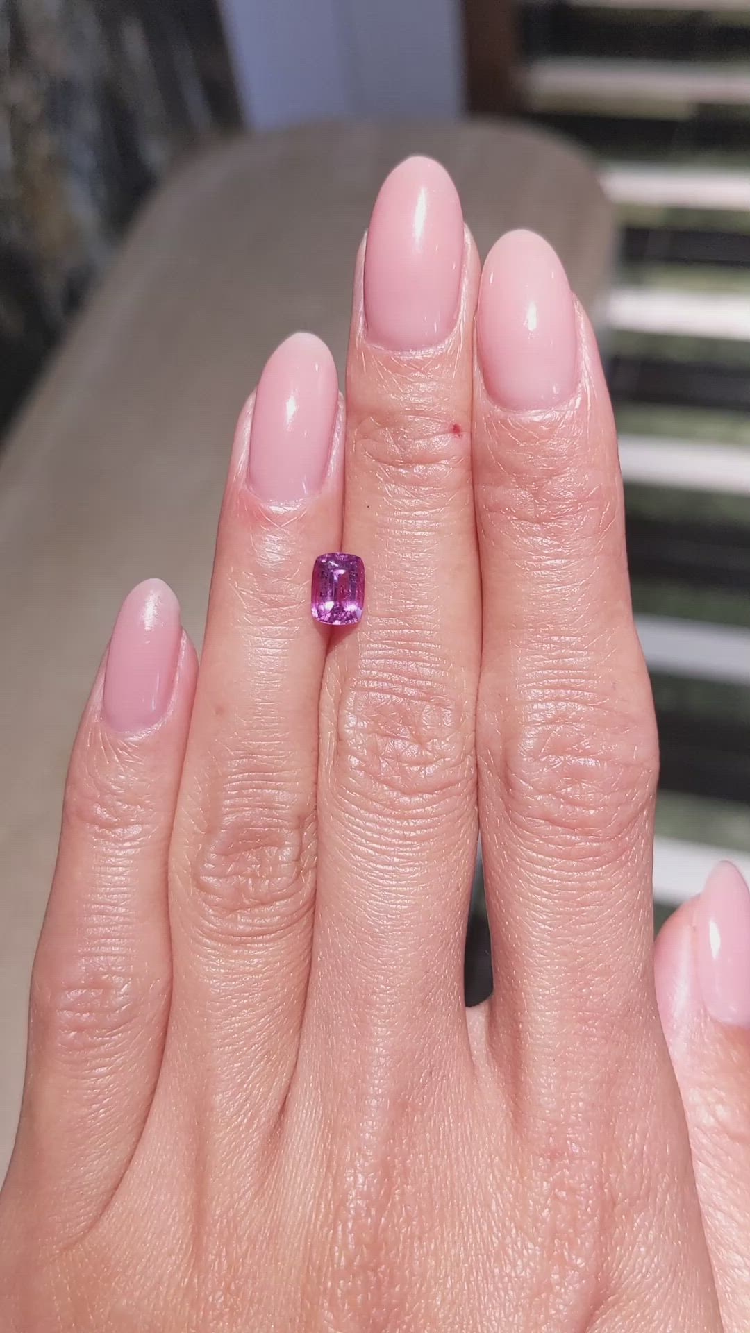 1.15 Ct. Pink Sapphire from Ceylon (Sri Lanka) Size Video