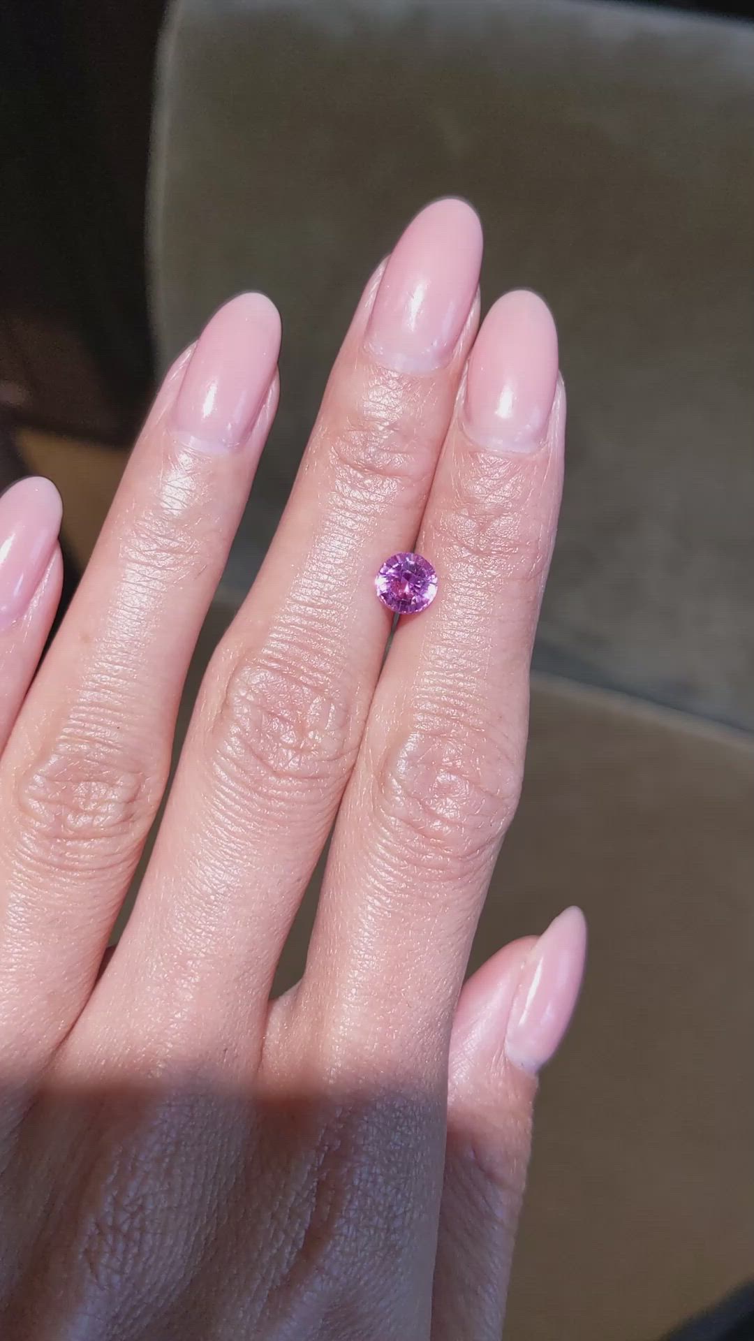1.25 Ct. Purplish Pink Sapphire from Madagascar Size Video