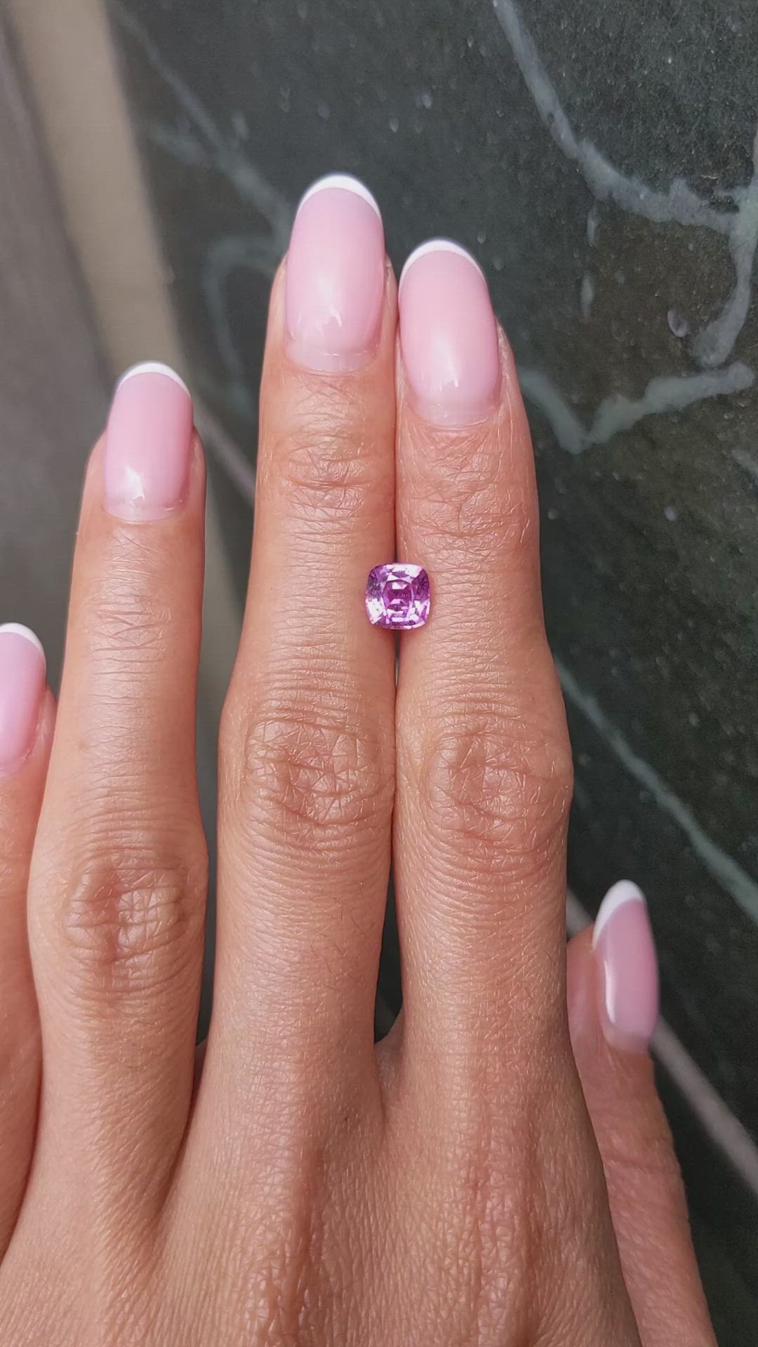 1.39 Ct. Purplish Pink Sapphire from Ceylon (Sri Lanka) Size Video