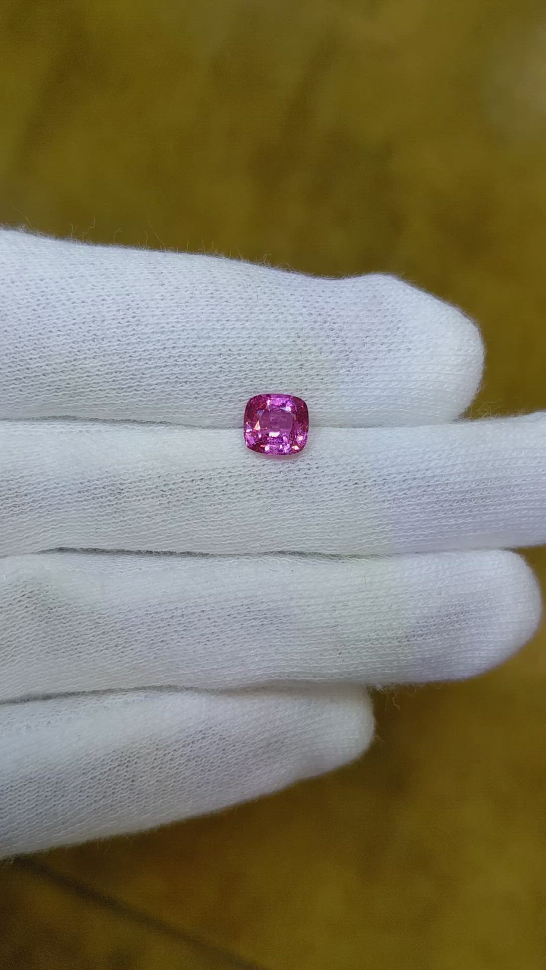 1.26 Ct. Pink Sapphire from Ceylon (Sri Lanka) Size Video