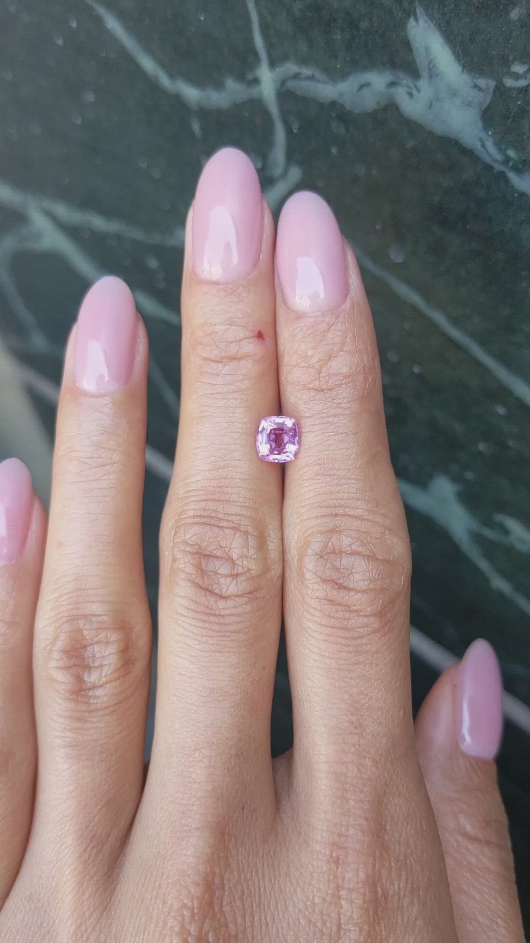 1.26 Ct. Pink Sapphire from Ceylon (Sri Lanka) Size Video