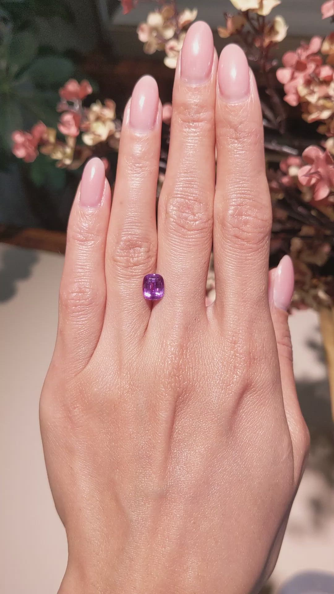 2.13 Ct. Pink Sapphire from Madagascar Size Video
