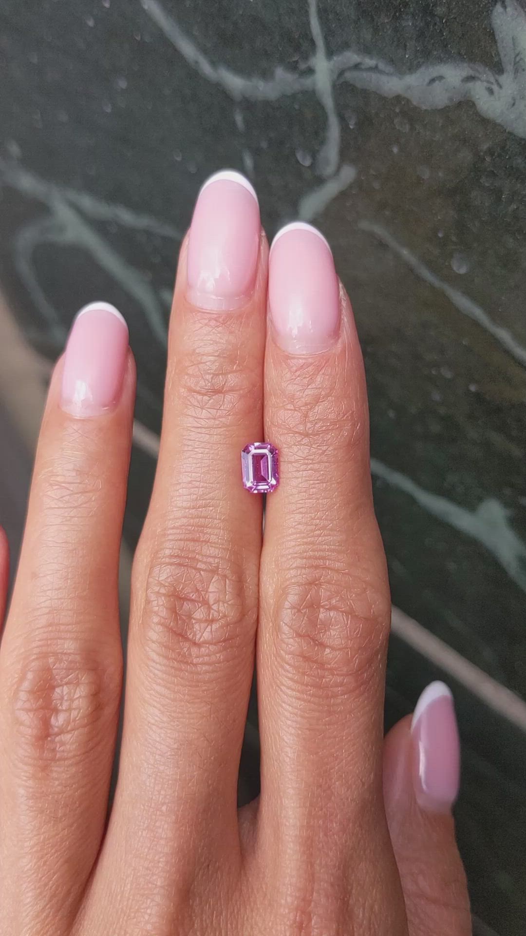 0.97 Ct. Pink Sapphire from Ceylon (Sri Lanka) Size Video