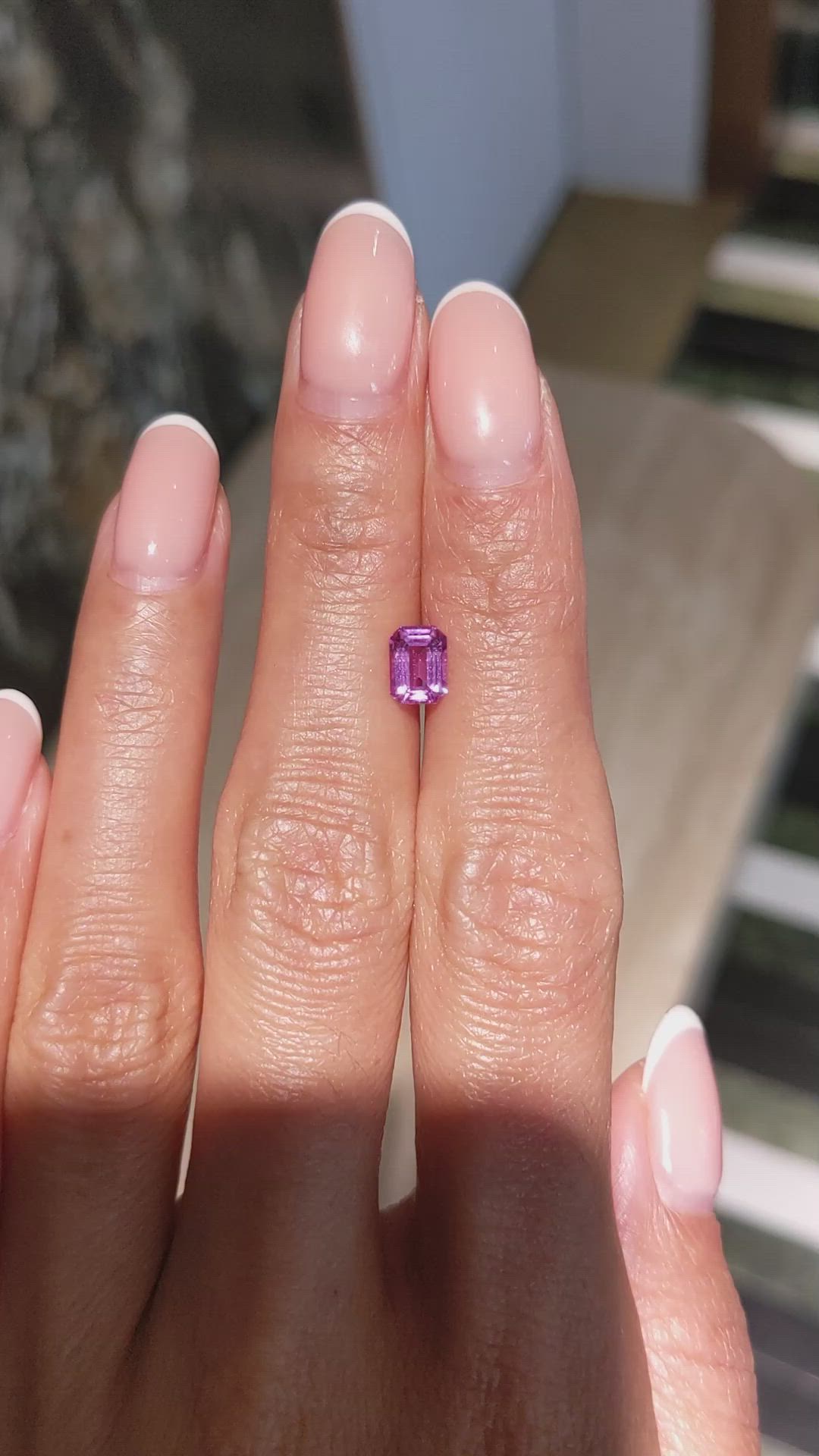0.97 Ct. Pink Sapphire from Ceylon (Sri Lanka) Size Video