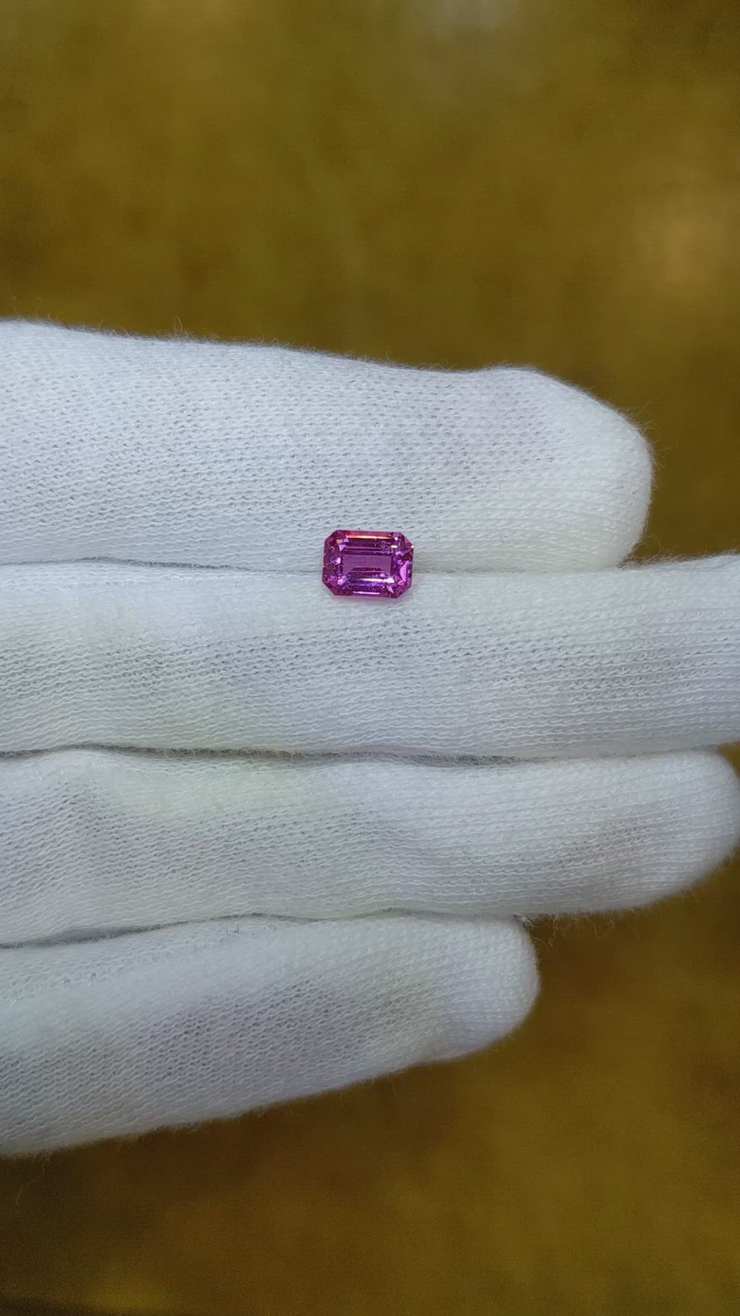 0.97 Ct. Pink Sapphire from Ceylon (Sri Lanka) Size Video