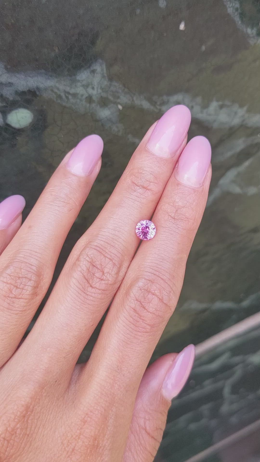 1.06 Ct. Pink Sapphire from Ceylon (Sri Lanka) Size Video